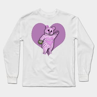 I Love You Polka Dot Bear Long Sleeve T-Shirt